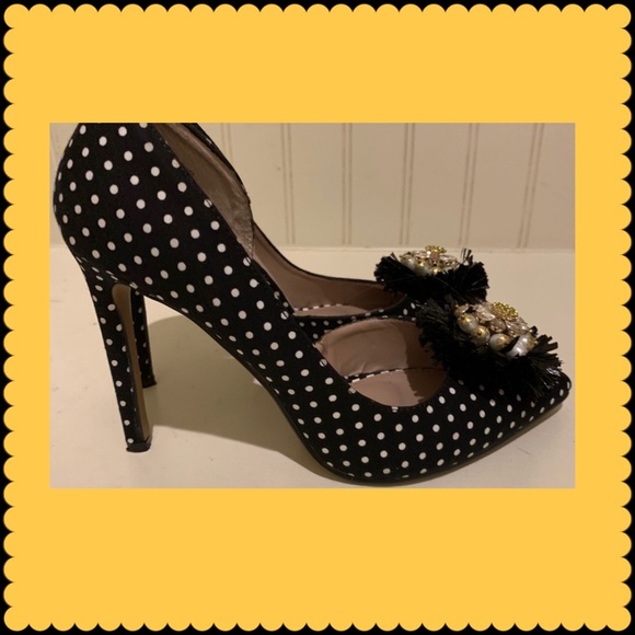 betsey johnson polka dot pumps